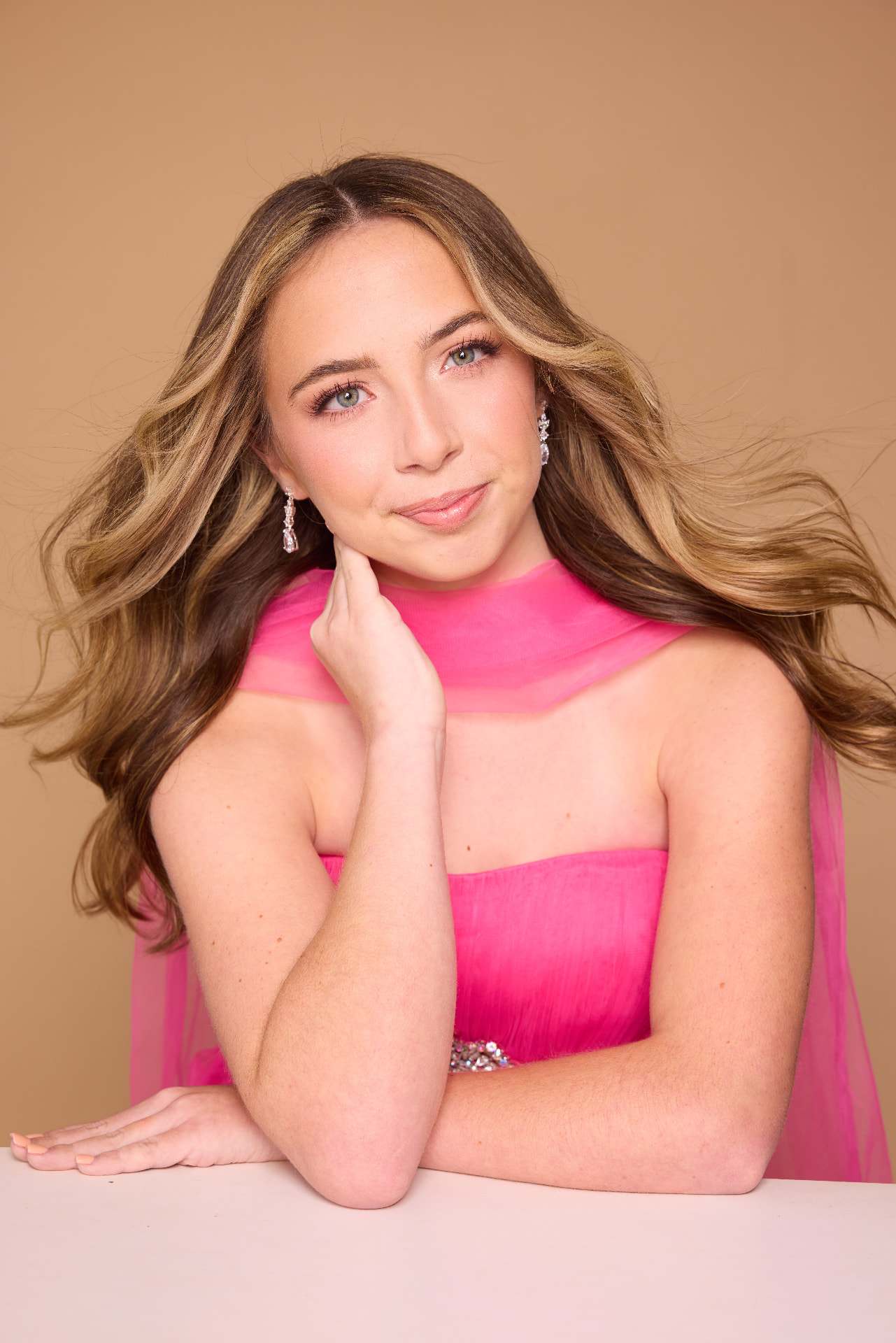 Kayla Kennedy in a pink gown